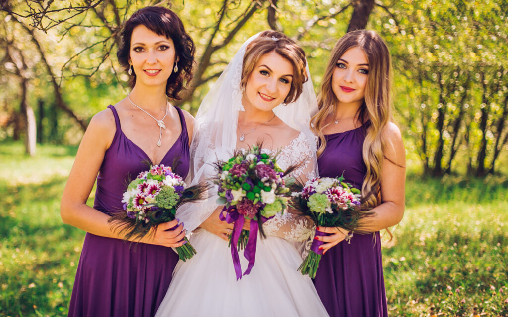 photo of bride and bridesmaids