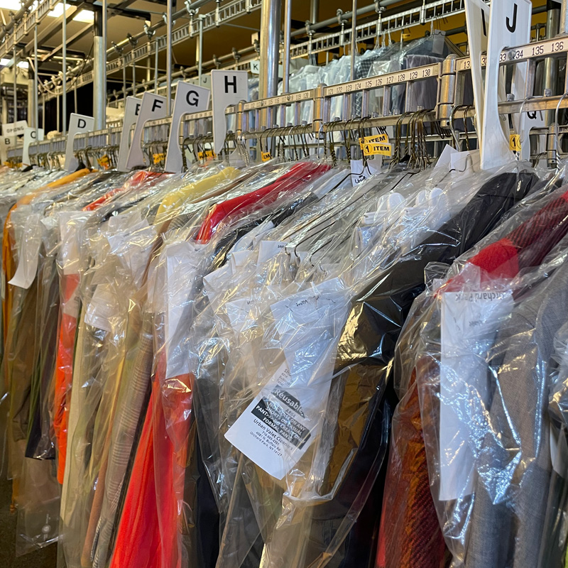 Photo of Urban Valet dry cleaning rack.