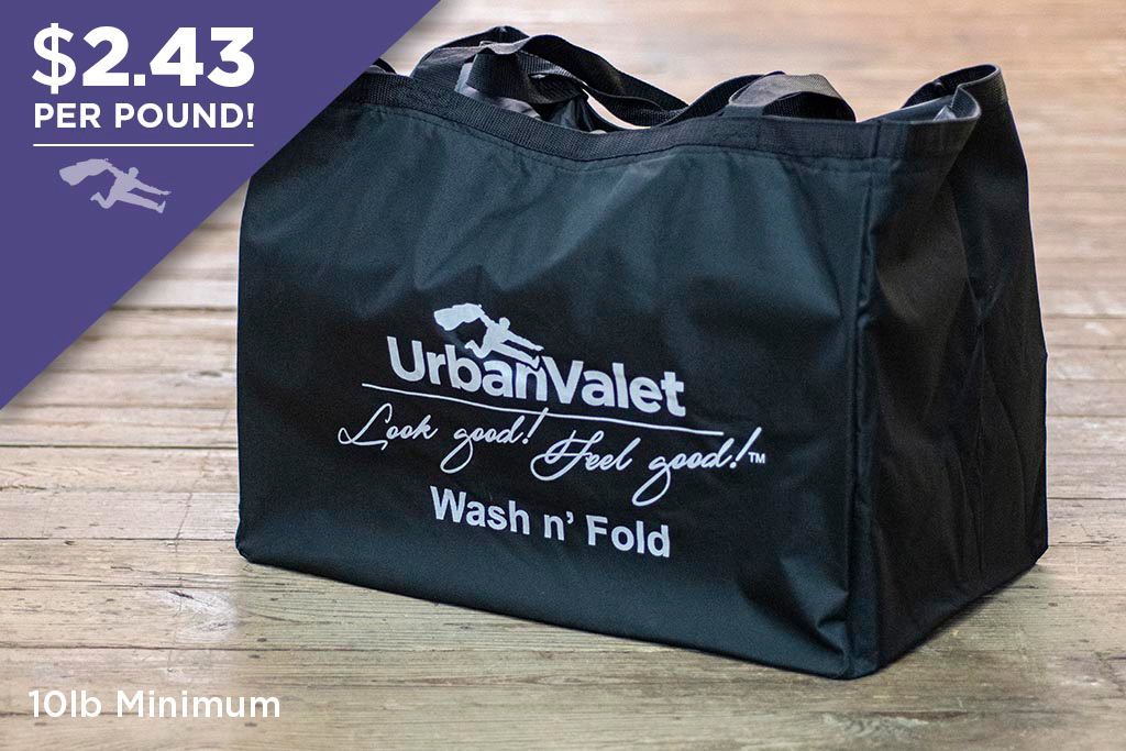 Urban Valet Wash-N-Fold Service: $2.43 per pound - 10lb minimum